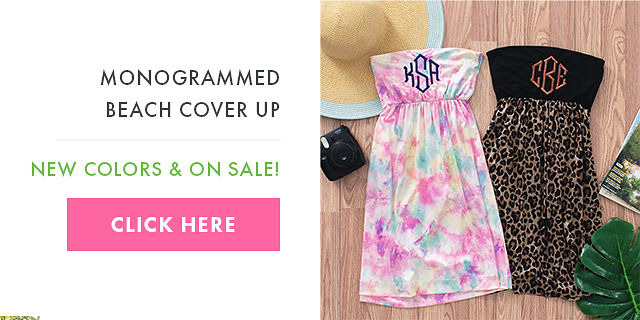 Shop NEW Colors in our Monogrammed Beach Cover Up!