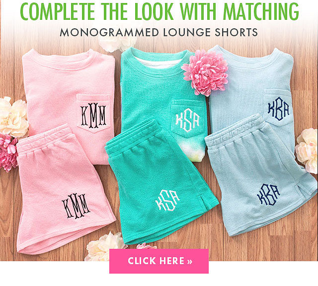 Shop $24.99 Monogrammed Lounge Shorts!