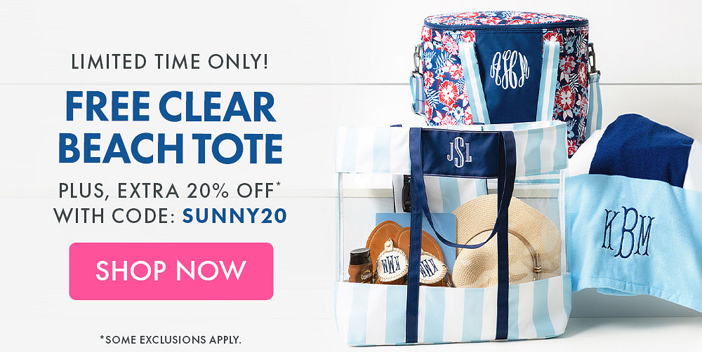 Claim Free Clear Beach Tote + 20% Off Sitewide*