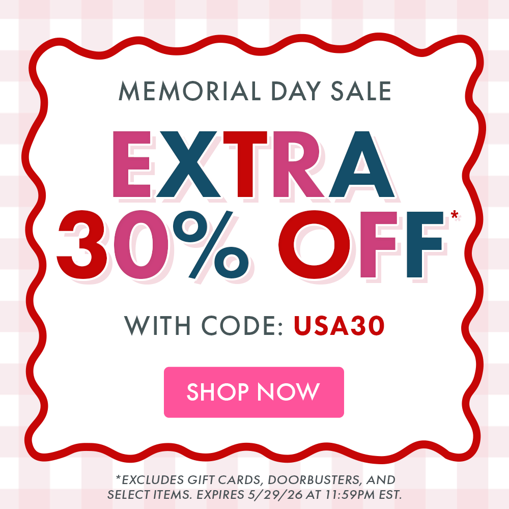MEMORIAL DAY SALE | EXTRA 30% OFF* WITH CODE: USA30 | SHOP NOW | *EXCLUDES GIFT CARDS, DOORBUSTERS, AND SELECT ITEMS. EXPIRES 5/29/26 AT 11:59PM EST. MEMORIAL DAY SALE | EXTRA 30% OFF* WITH CODE: USA30 | SHOP NOW | *EXCLUDES GIFT CARDS, DOORBUSTERS, AND SELECT ITEMS. EXPIRES 5/29/26 AT 11:59PM EST.