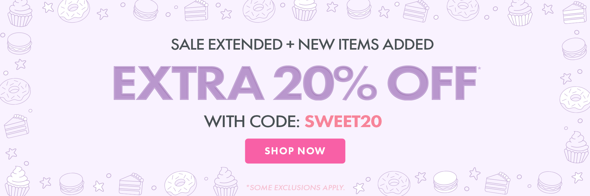 Save 20% Off with code: SWEET20