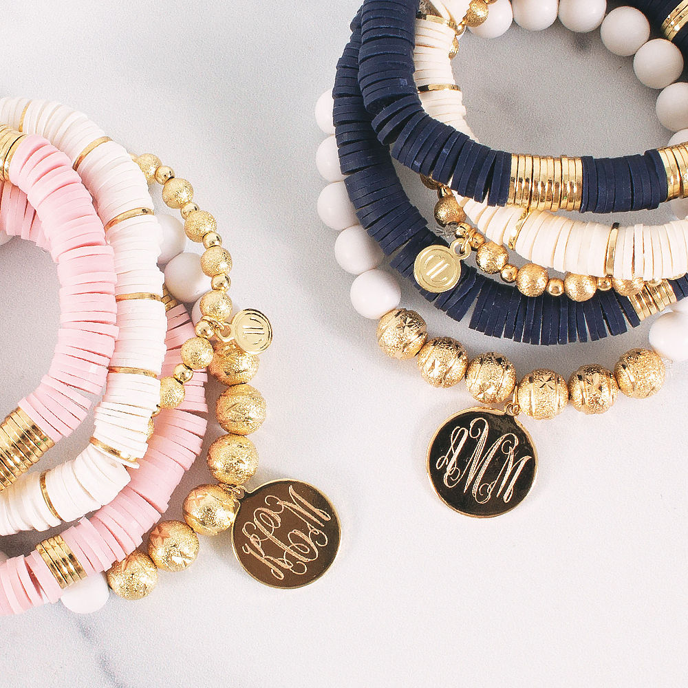 Monogrammed Nantucket Bracelet Set