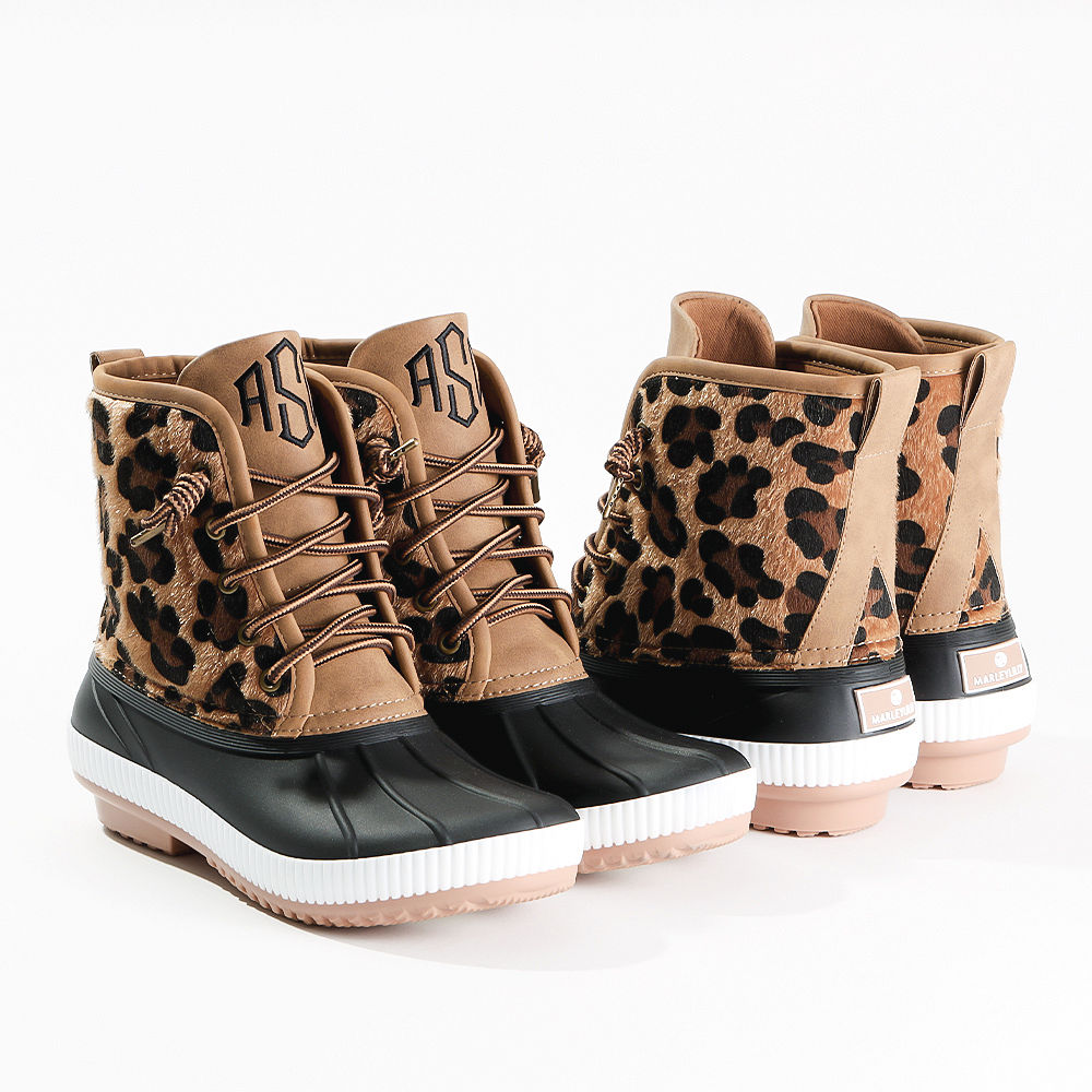 Free Leopard Duck Boots with $100 purchase