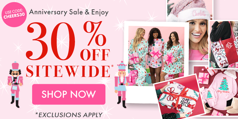 Anniversary Sale & Enjoy 30% OFF SITEWIDE* | USE CODE: CHEERS30 | *Exclusions apply.