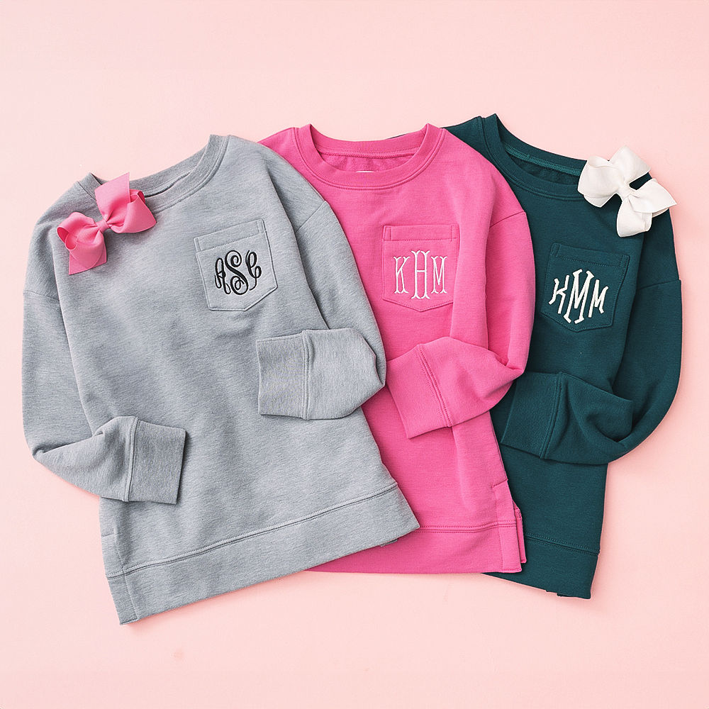 Shop $19.99 & Up Monogrammed Kids Crewneck Sweatshirts!