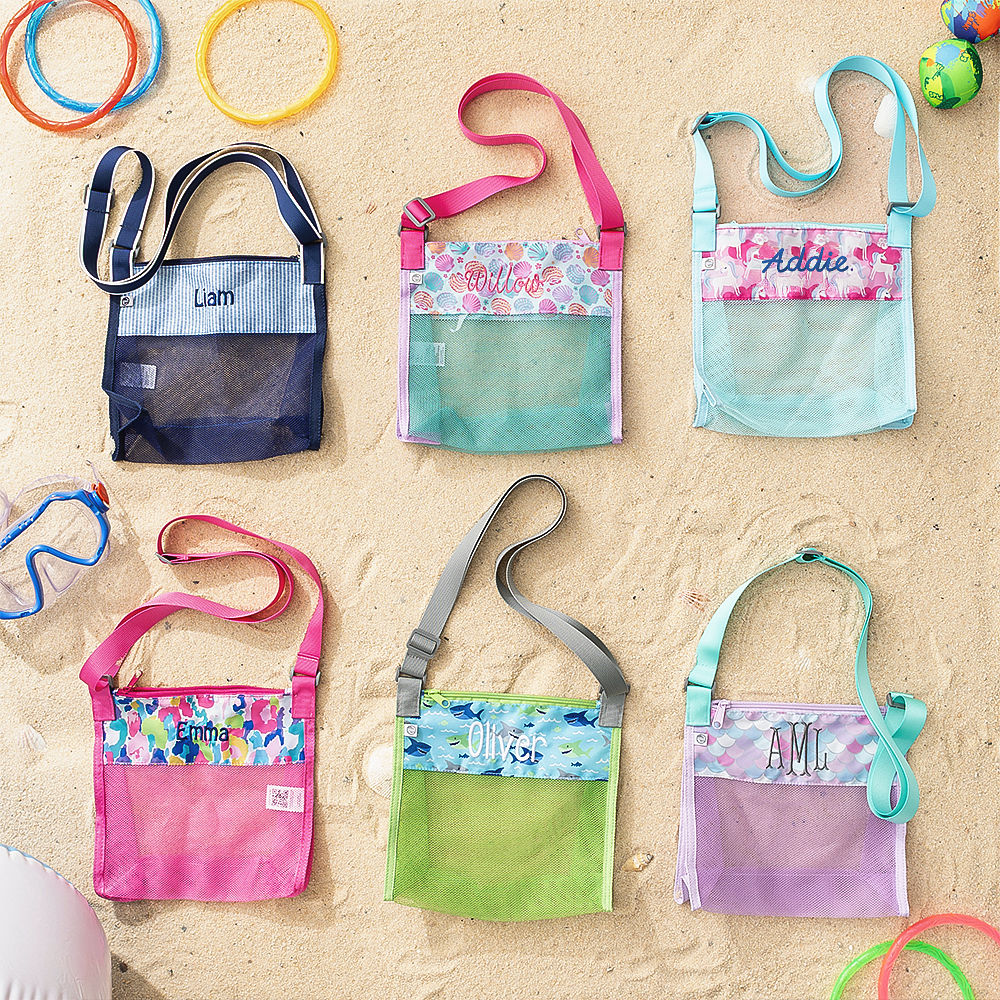 Shop Monogrammed Kids Seashell Bags for only $14.99!