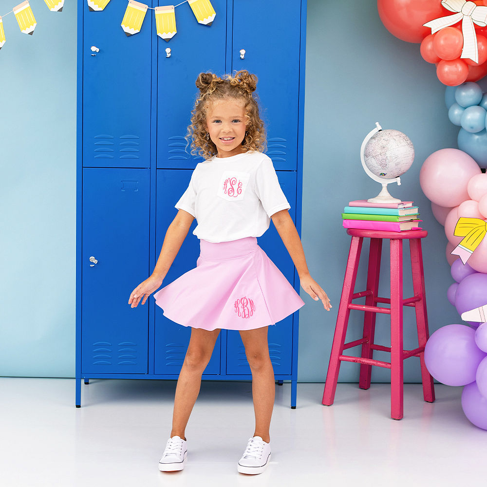 Shop our Monogrammed Girls Twirl Skort!