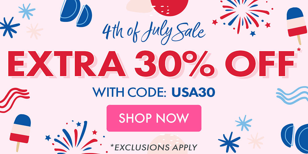 4th of July Sale | Extra 30% OFF* with code: USA30 | Shop Now | *Exclusions apply