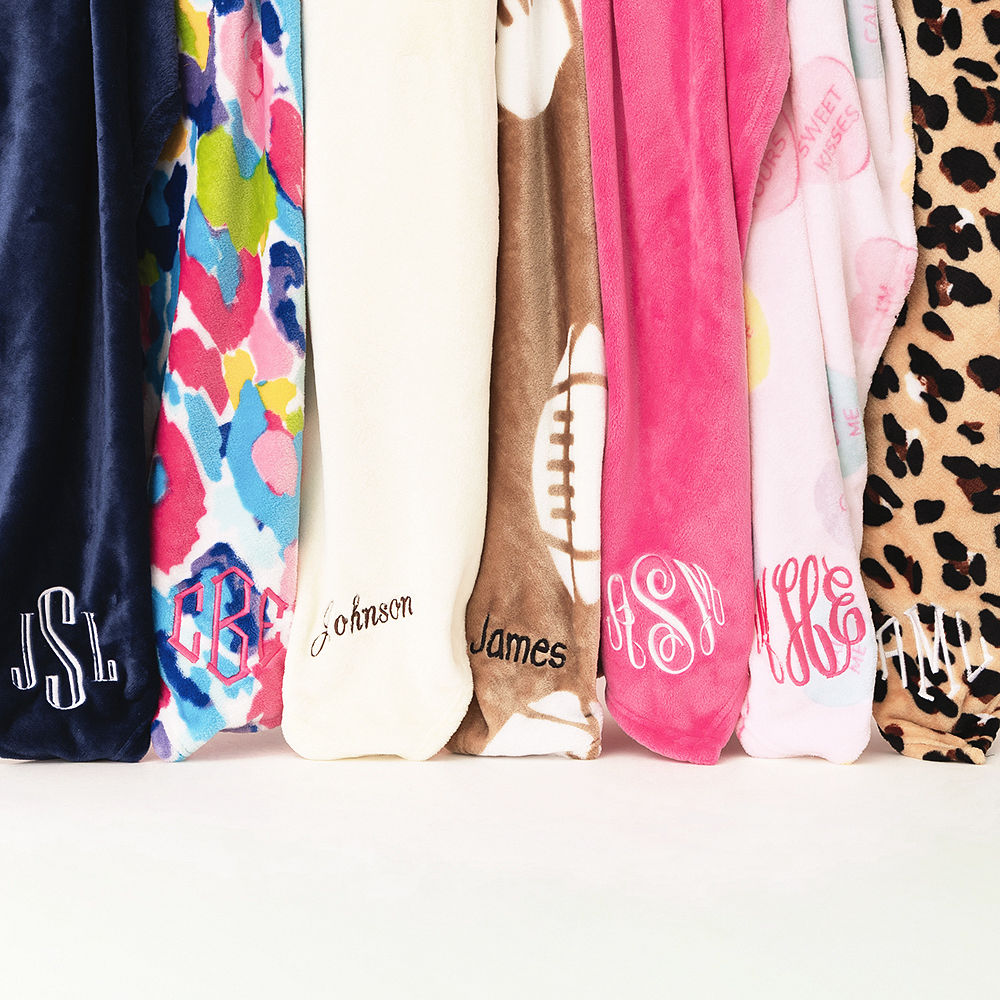 Buy 1 Personalized Plush Blanket, get 1 FREE with code: BOGO
