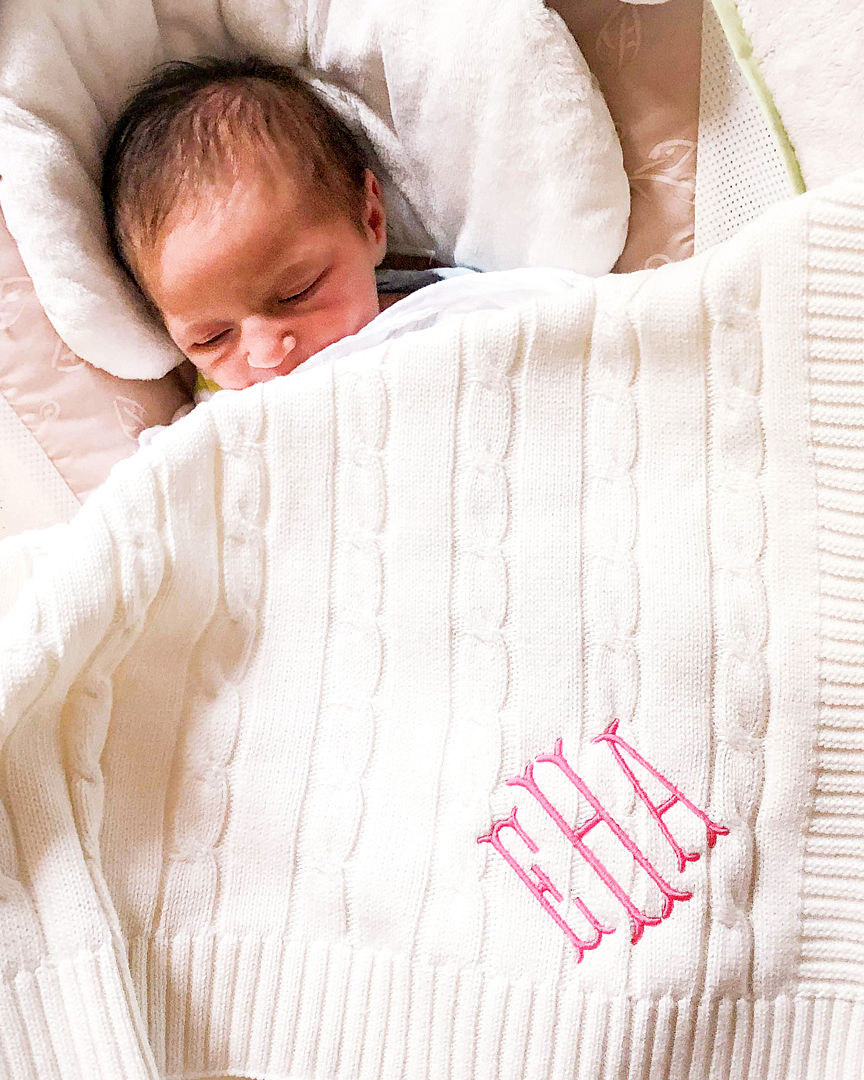 Monogrammed baby clothes blankets and gifts marleylilly