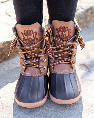 Monogrammed Youth Duck Boots   Toddler Boots 