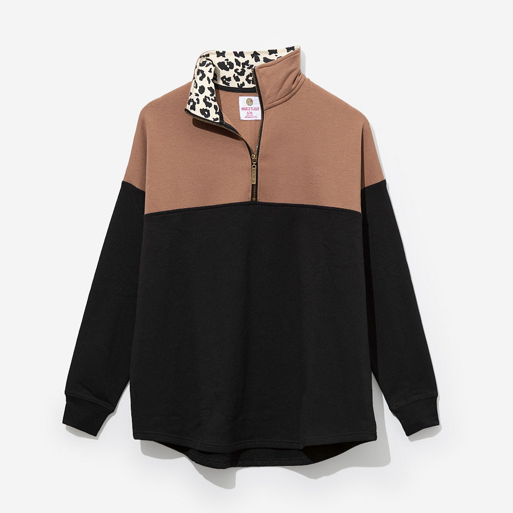 seersucker monogrammed quarter zip sweatshirt and skort