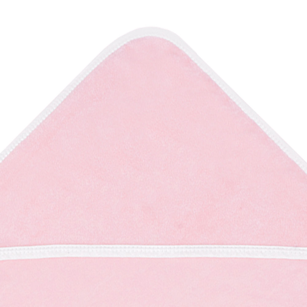 baby girl wearing white monogrammed towel