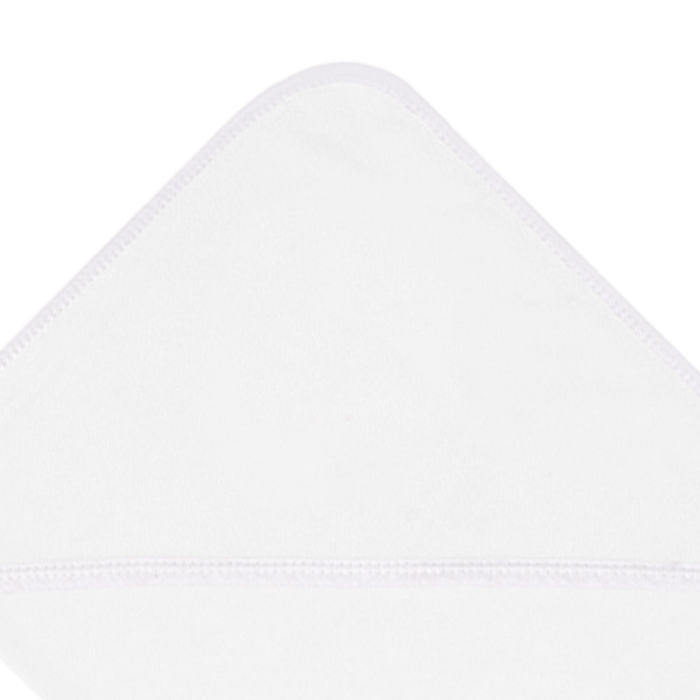baby girl wearing white monogrammed towel