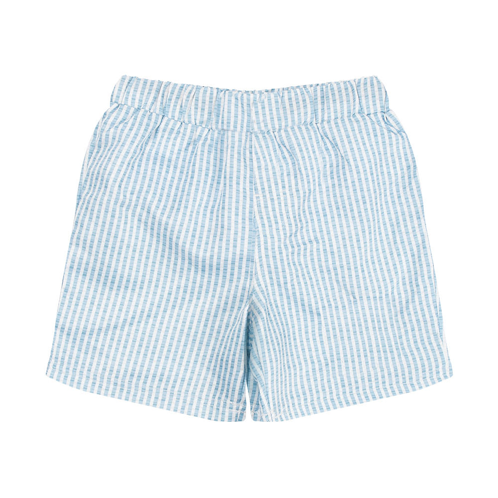 seersucker monogrammed kids swim outfit