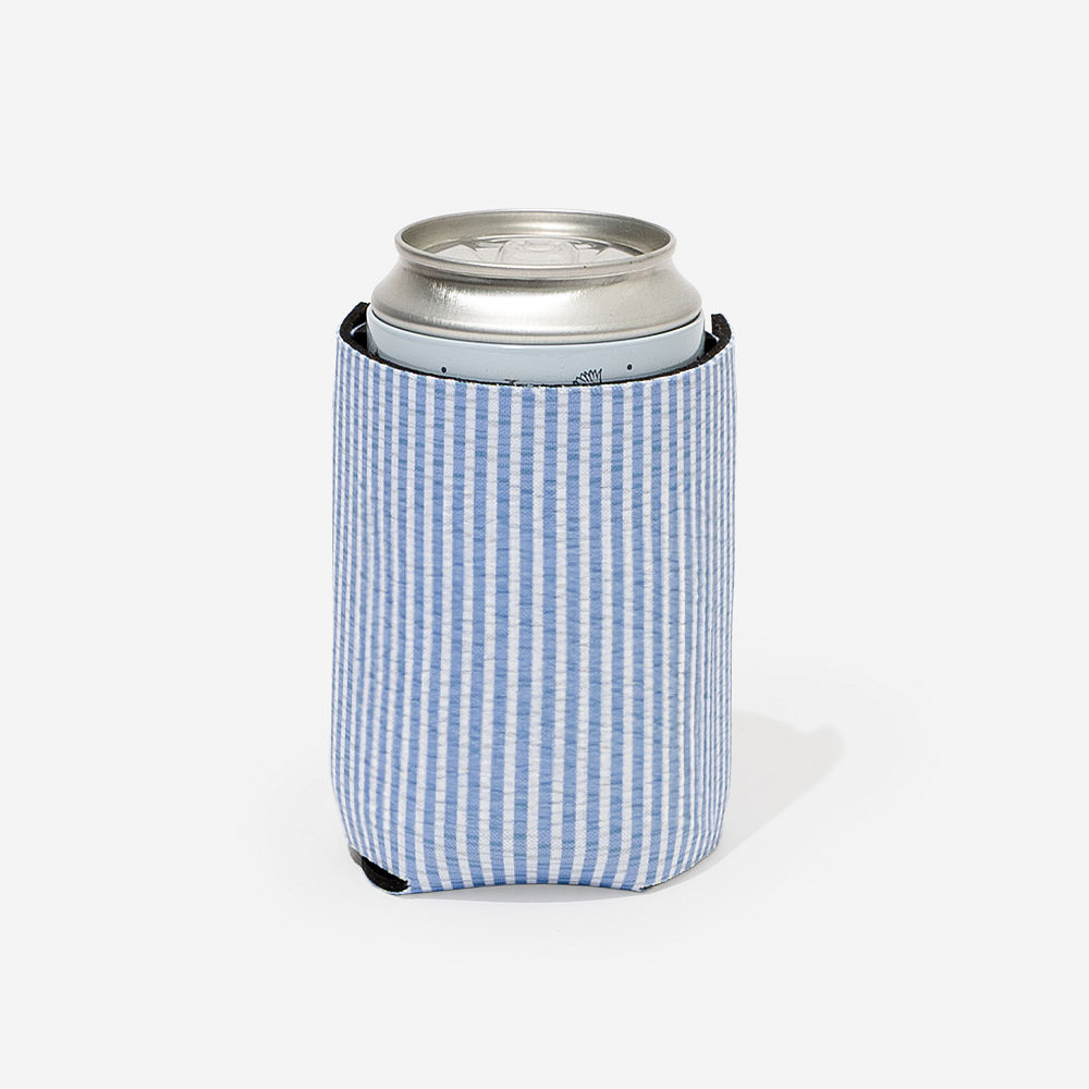 coral floral monogrammed can koolie