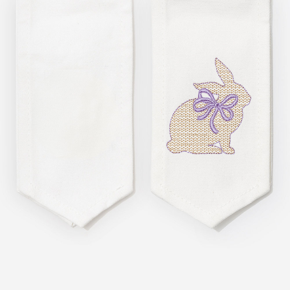 bunny monogrammed wreath sash