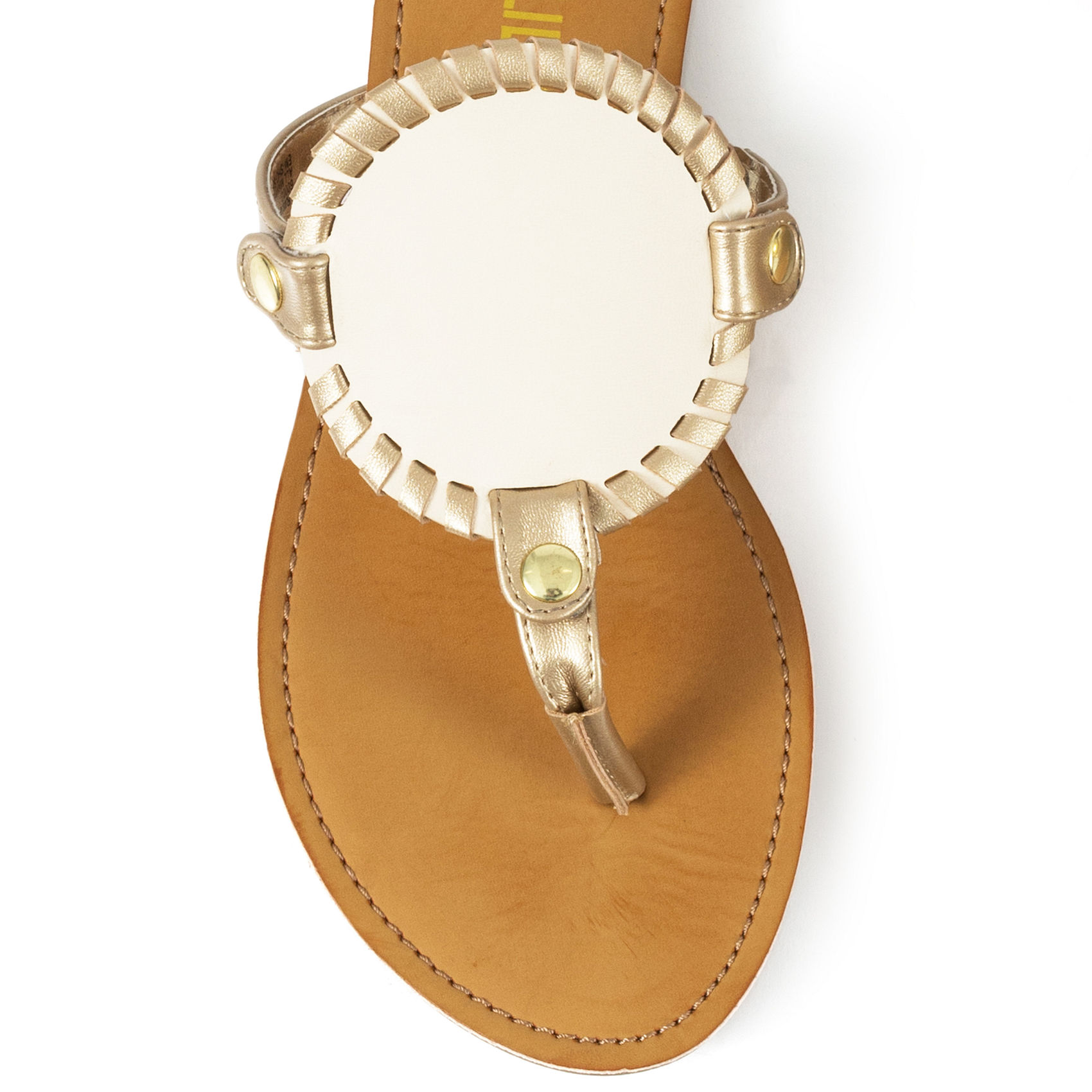 Monogrammed Embroidered Sandals in Ivory