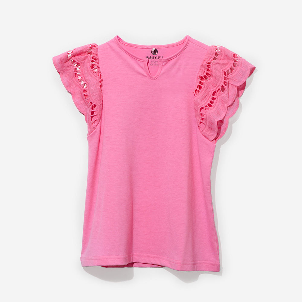 mom and me personalized flutter sleeve dress and top in light pink