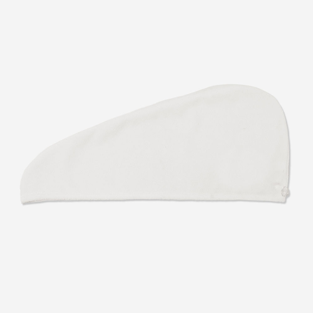 hot pink hair wrap on shower door