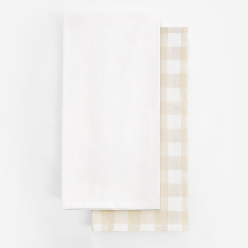 close up of khaki hand towel set