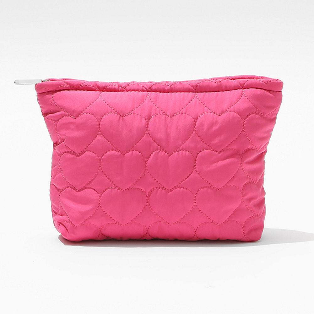 heart cosmetic bag in cosmetic drawer