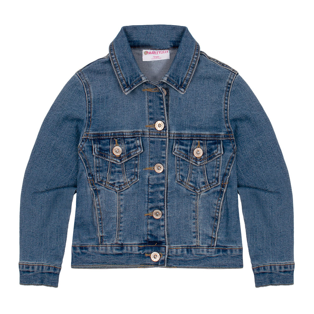 girls personalized demin jacket outfit