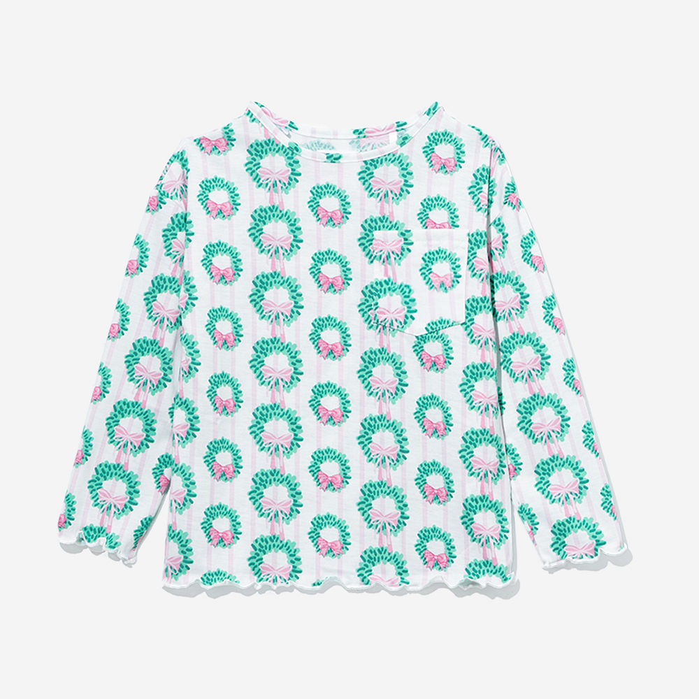Monogrammed Kids Lettuce Edge Lounge Set | Elegant Evergreen