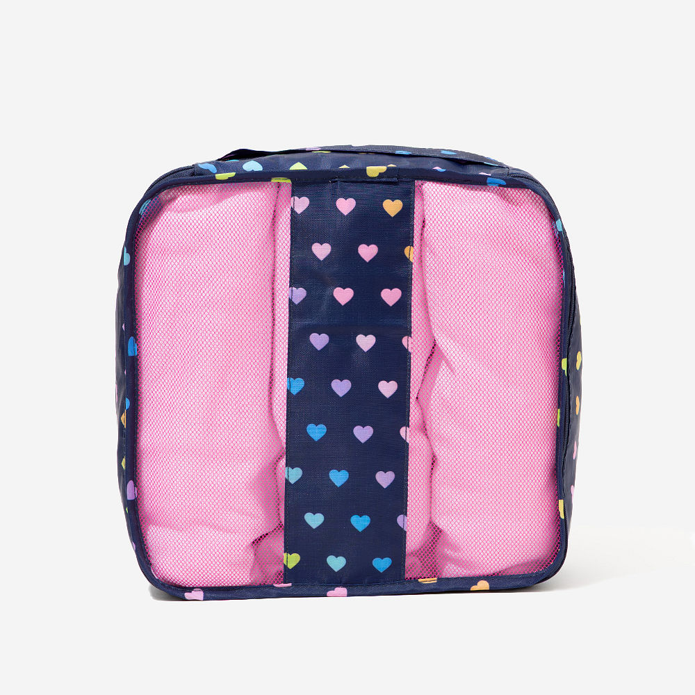 pink bows packing bag with weekend bag