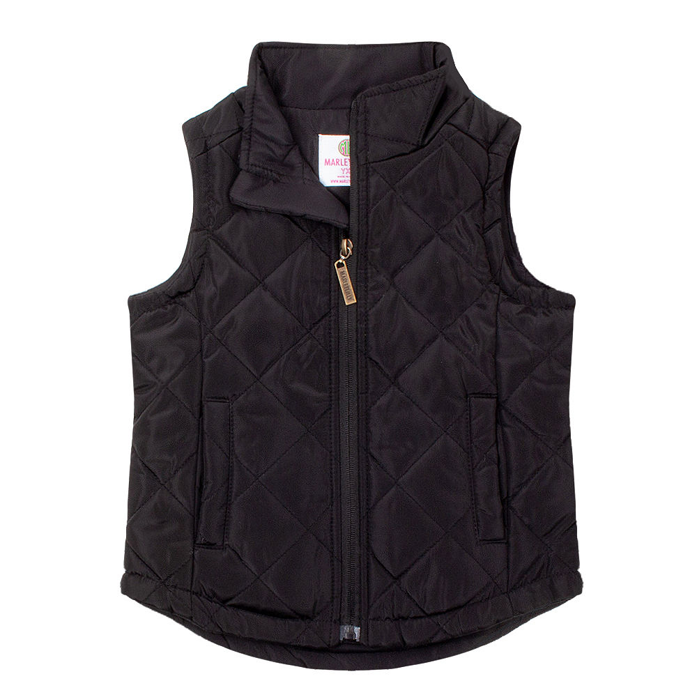 girls front and side of puffer vest