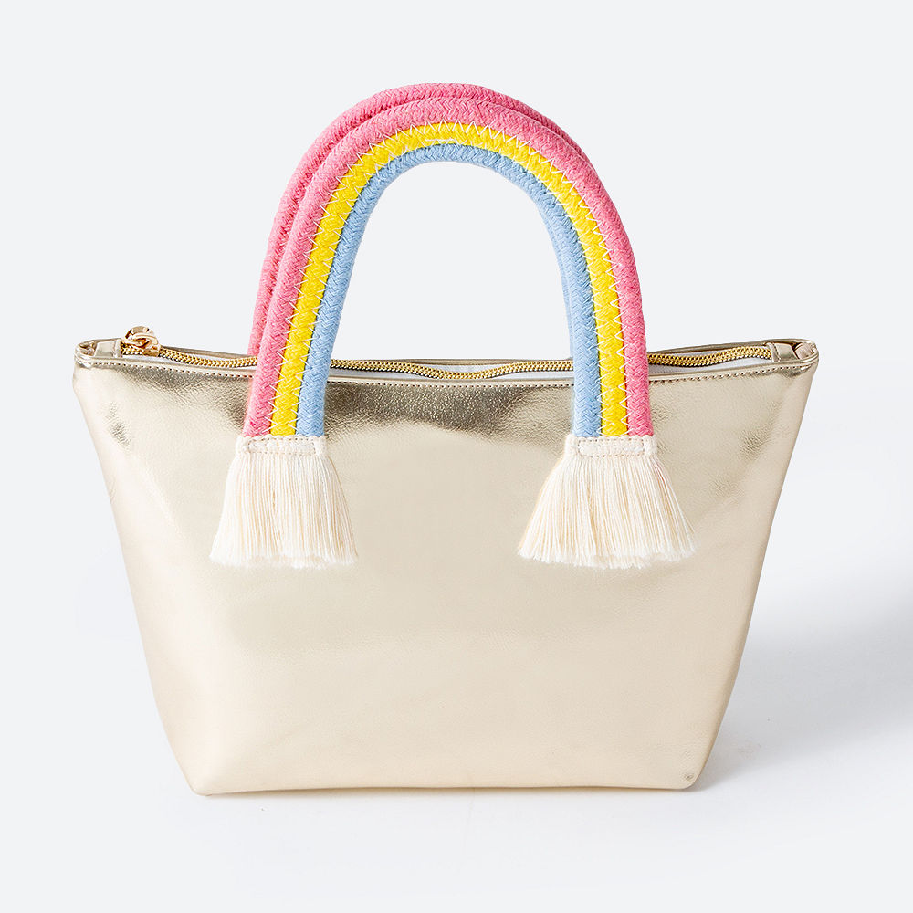 monogrammed kids rainbow purse spill