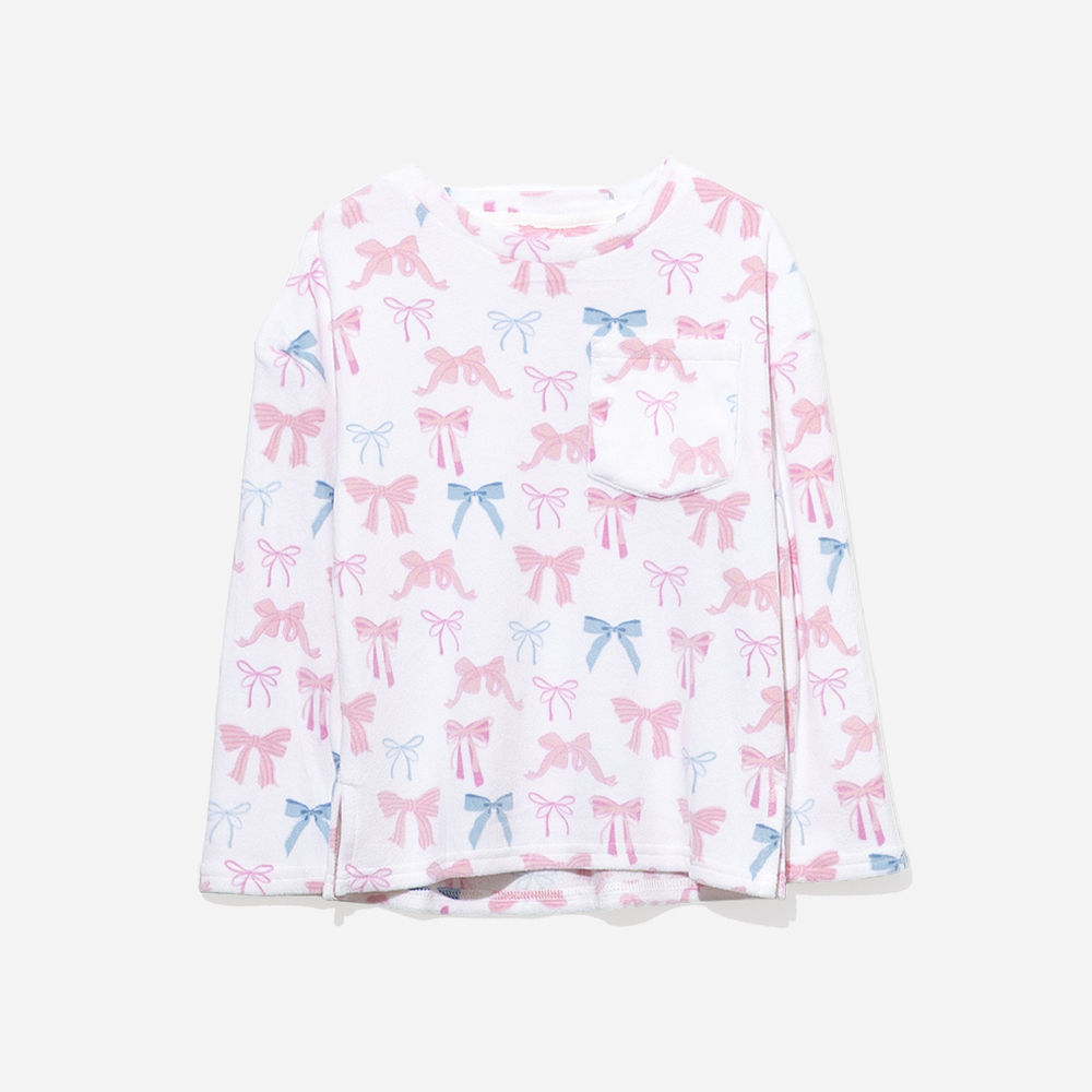 Monogrammed Kids Softspun Lounge Set | Pink/Blue Coquette