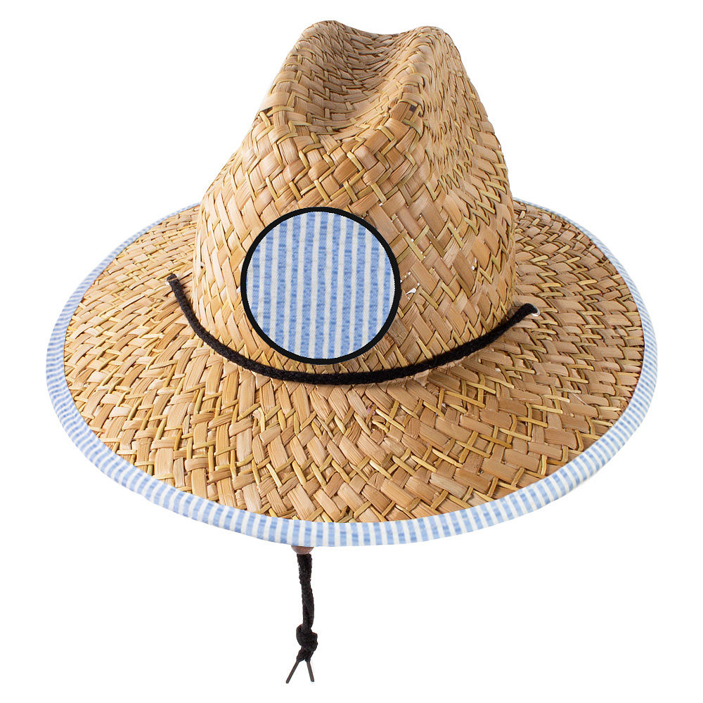 girls cheetah monogrammed straw hat