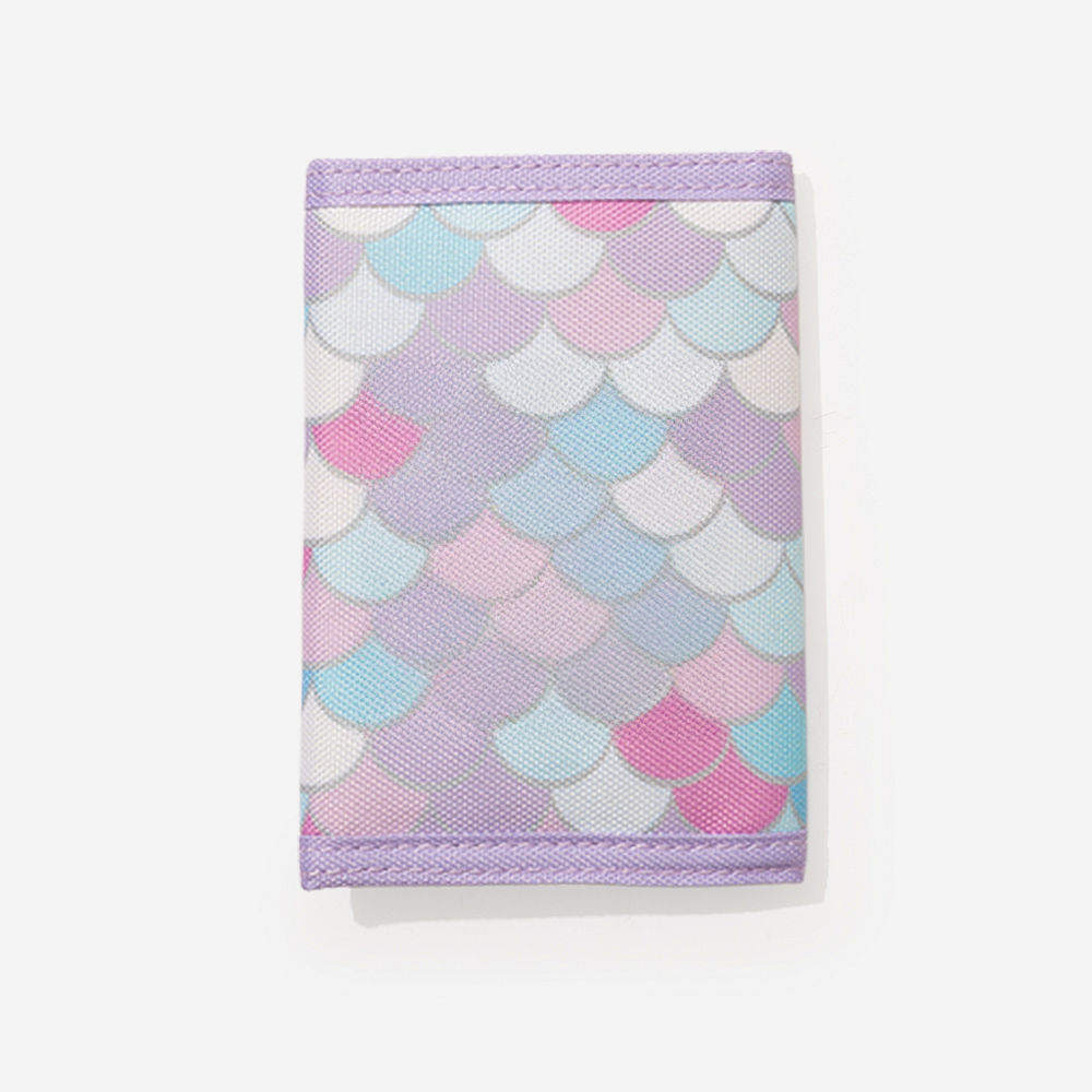 coral floral kids wallet opened