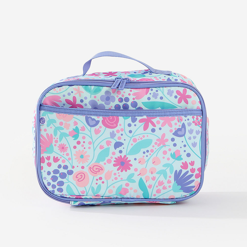 lavender blooms lunch box with backpack