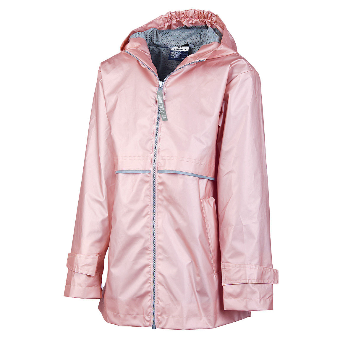 rose gold youth new england rain jacket on mia