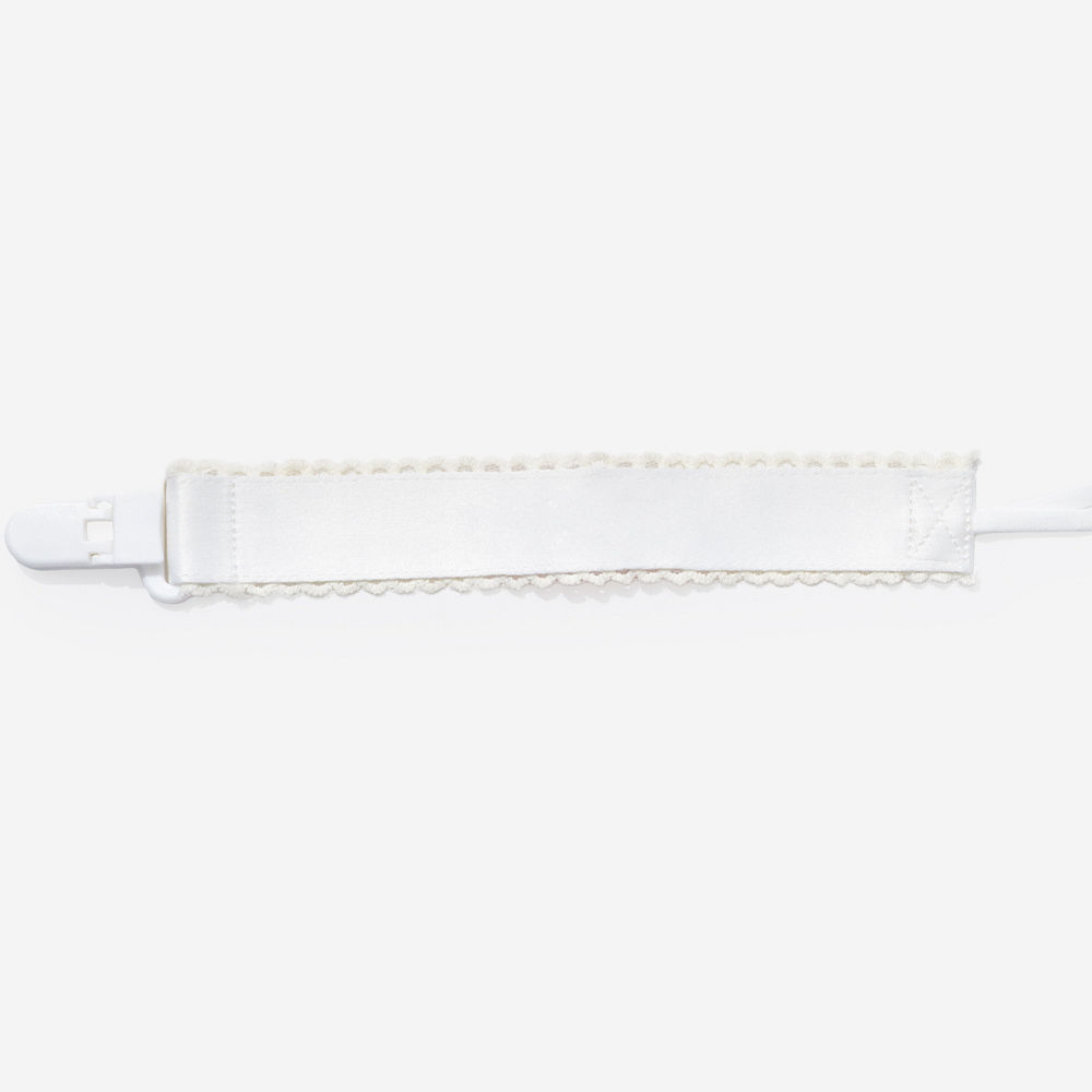 Personalized Paci Clip | White