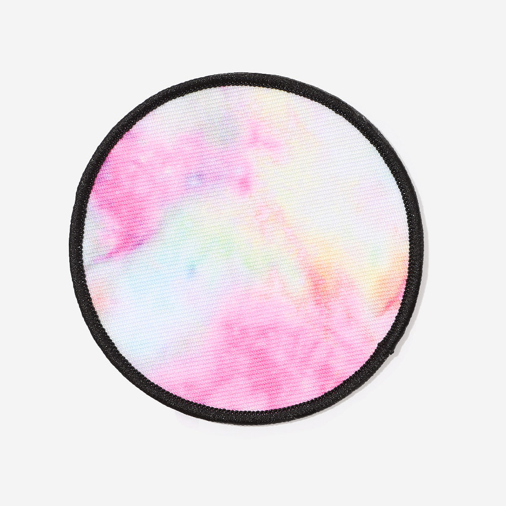 monogrammed patch in tie dye