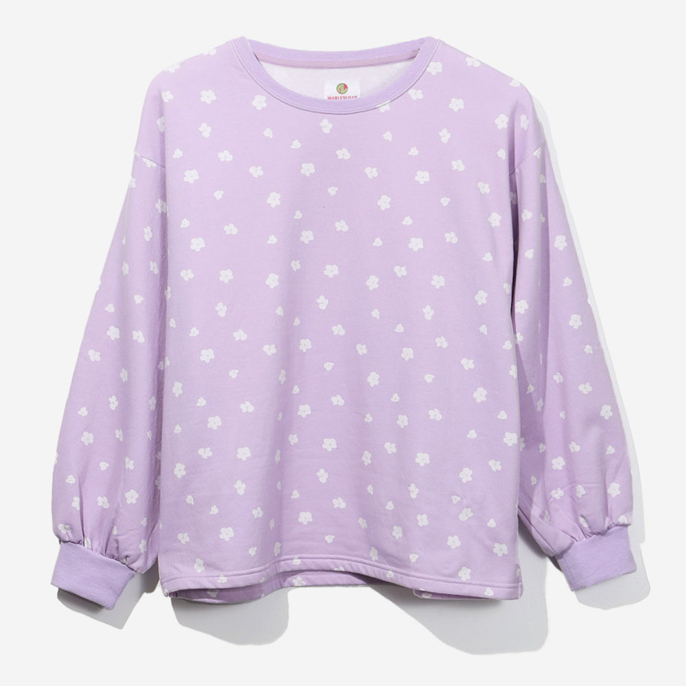 Lavender Poppy Petals Sweatshirt + Loafers