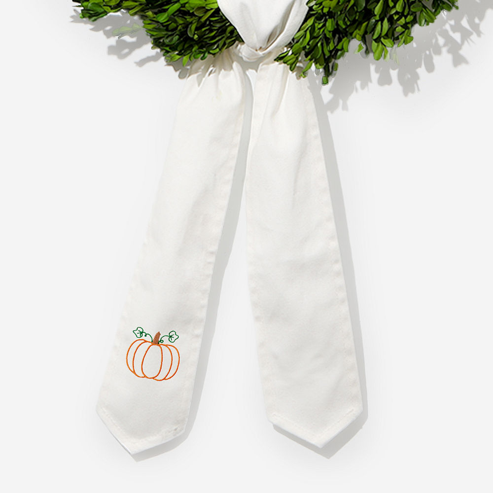 Personalized Fall Wreath Sash | Pumpkin