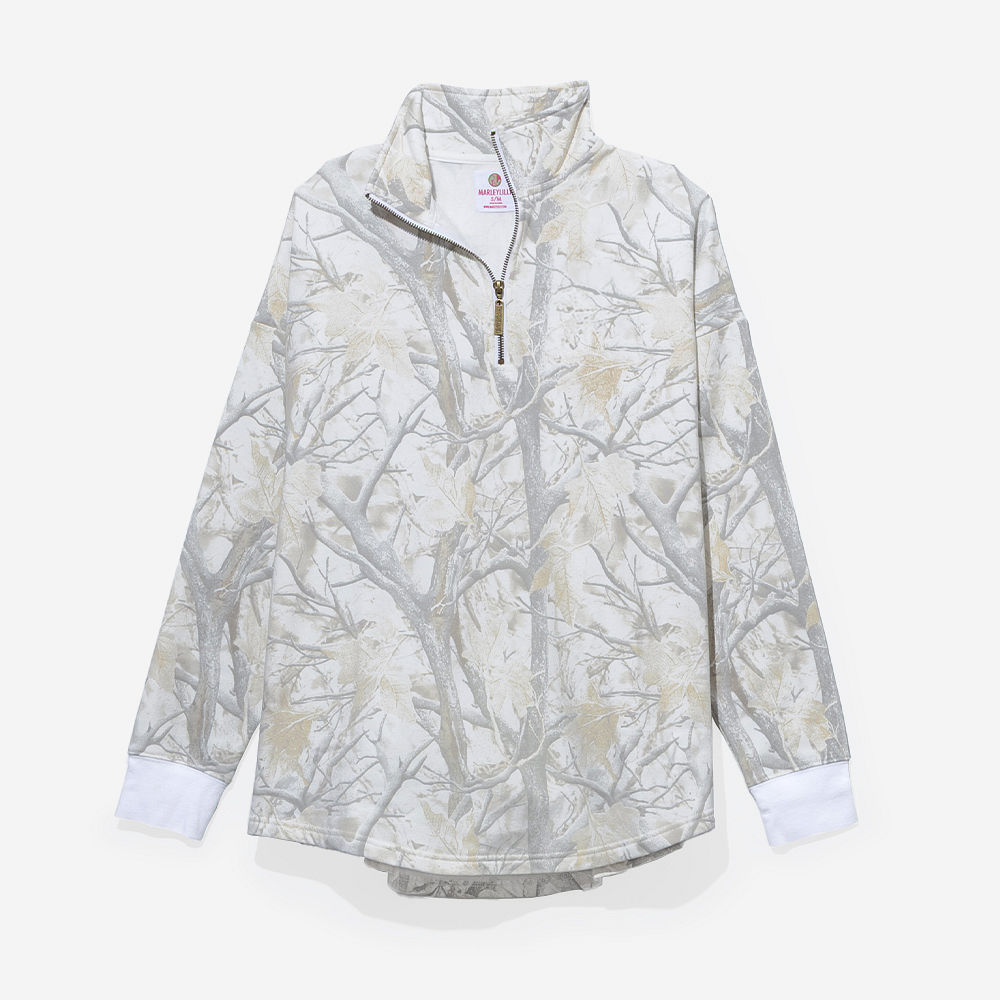 Monogrammed Quarter Zip Sweatshirt | Birch Camo