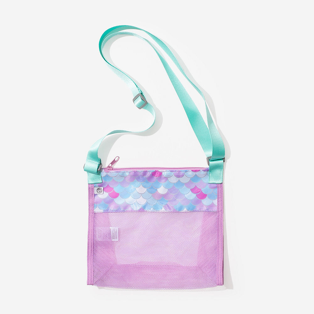 watercolor cheetah seashell bag in sand