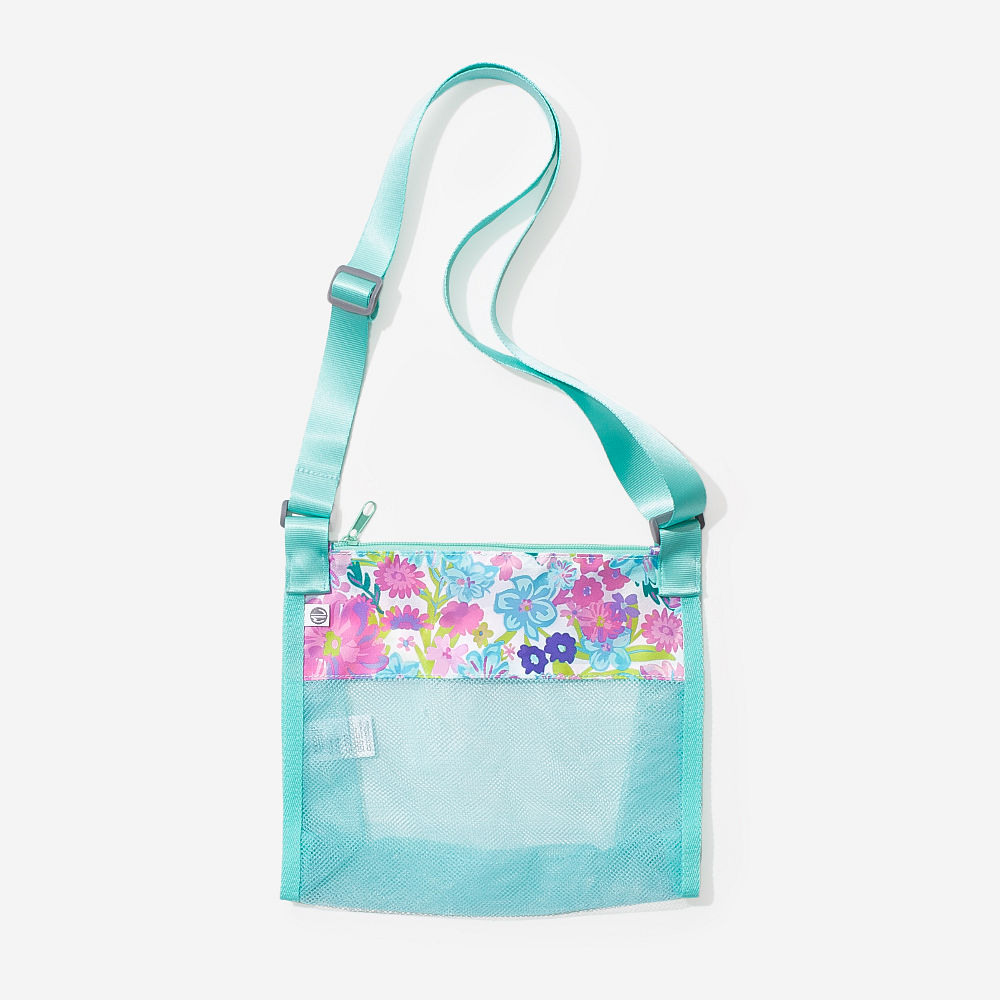 watercolor cheetah seashell bag in sand