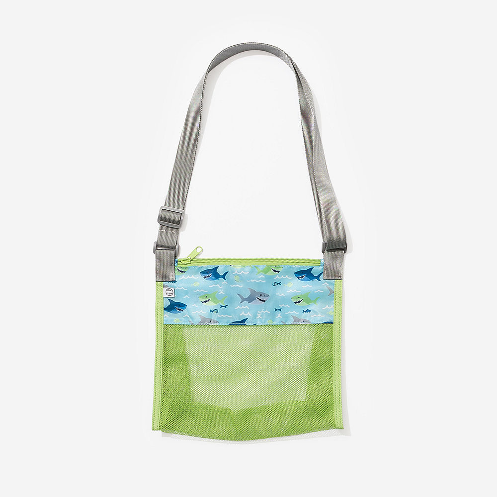 watercolor cheetah seashell bag in sand