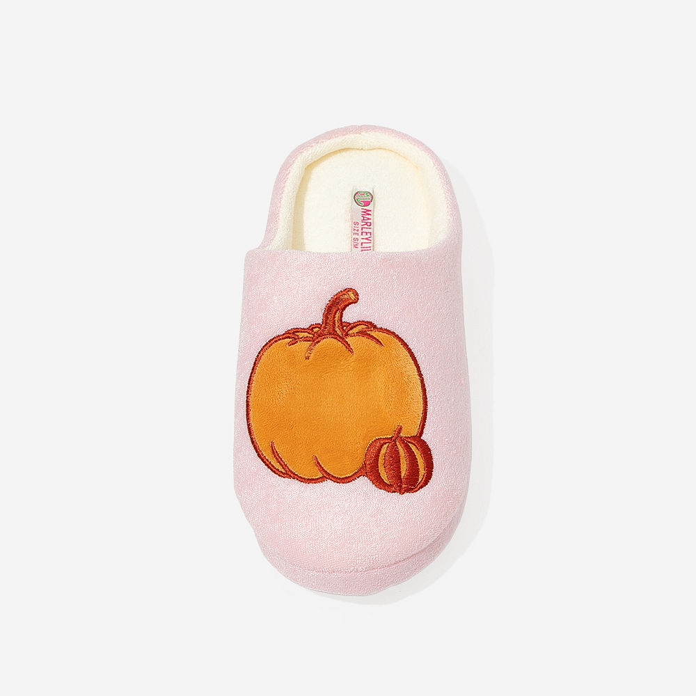 Monogrammed Slippers | Pink Pumpkins