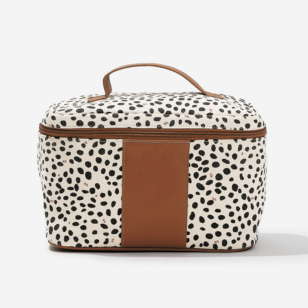 Monogrammed Spotted leopard Train Case with spotted collection