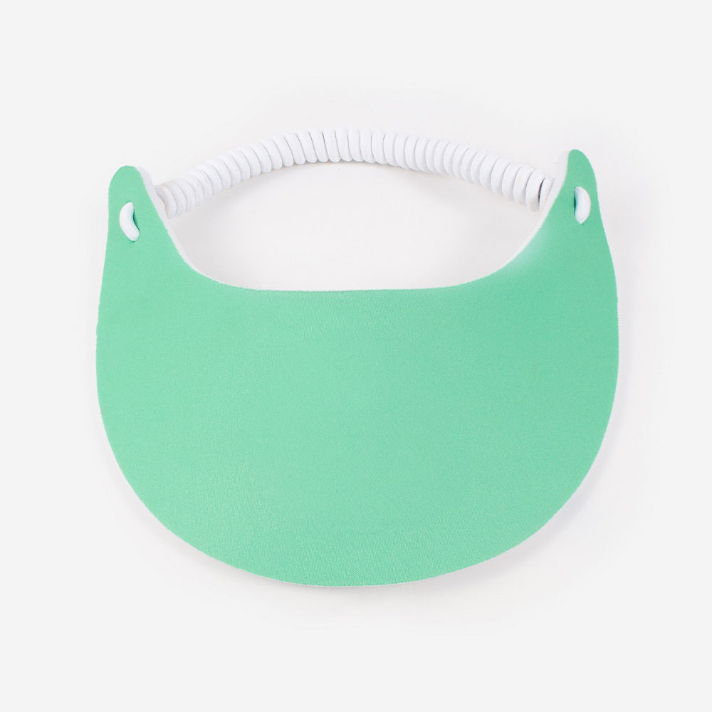 leopard monogrammed sun visor at beach