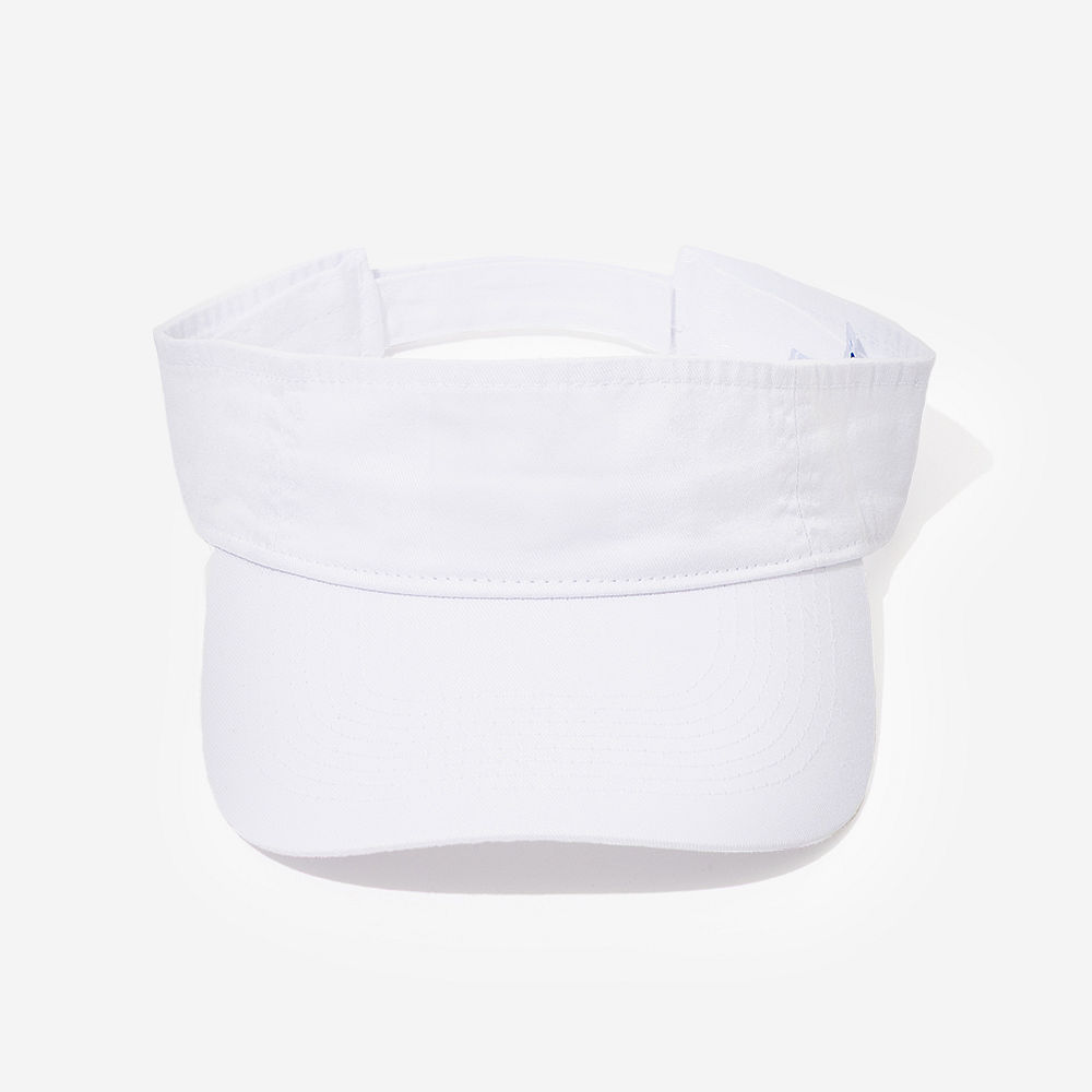 back of white personalized visor