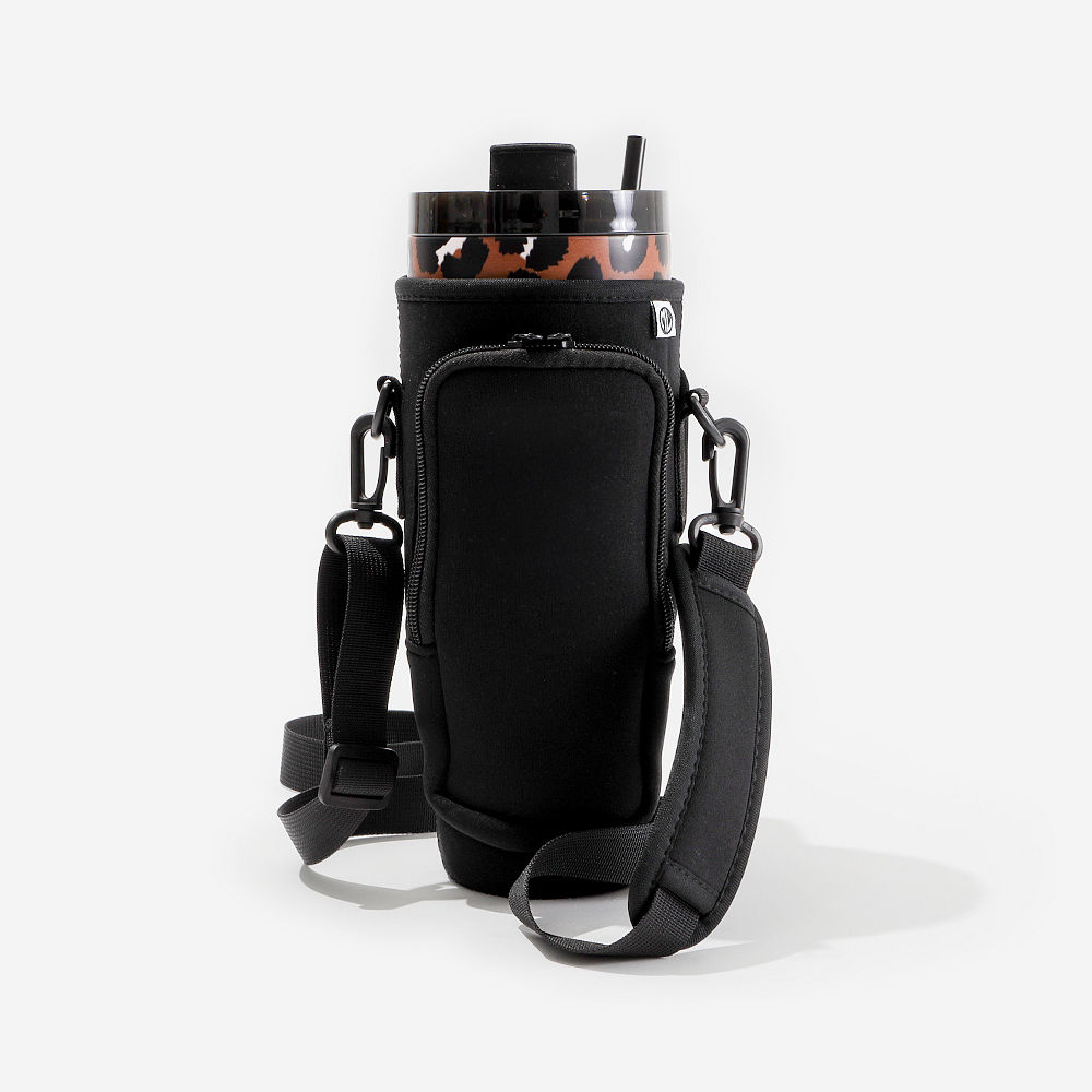 Monogrammed Water Bottle Holder | Black