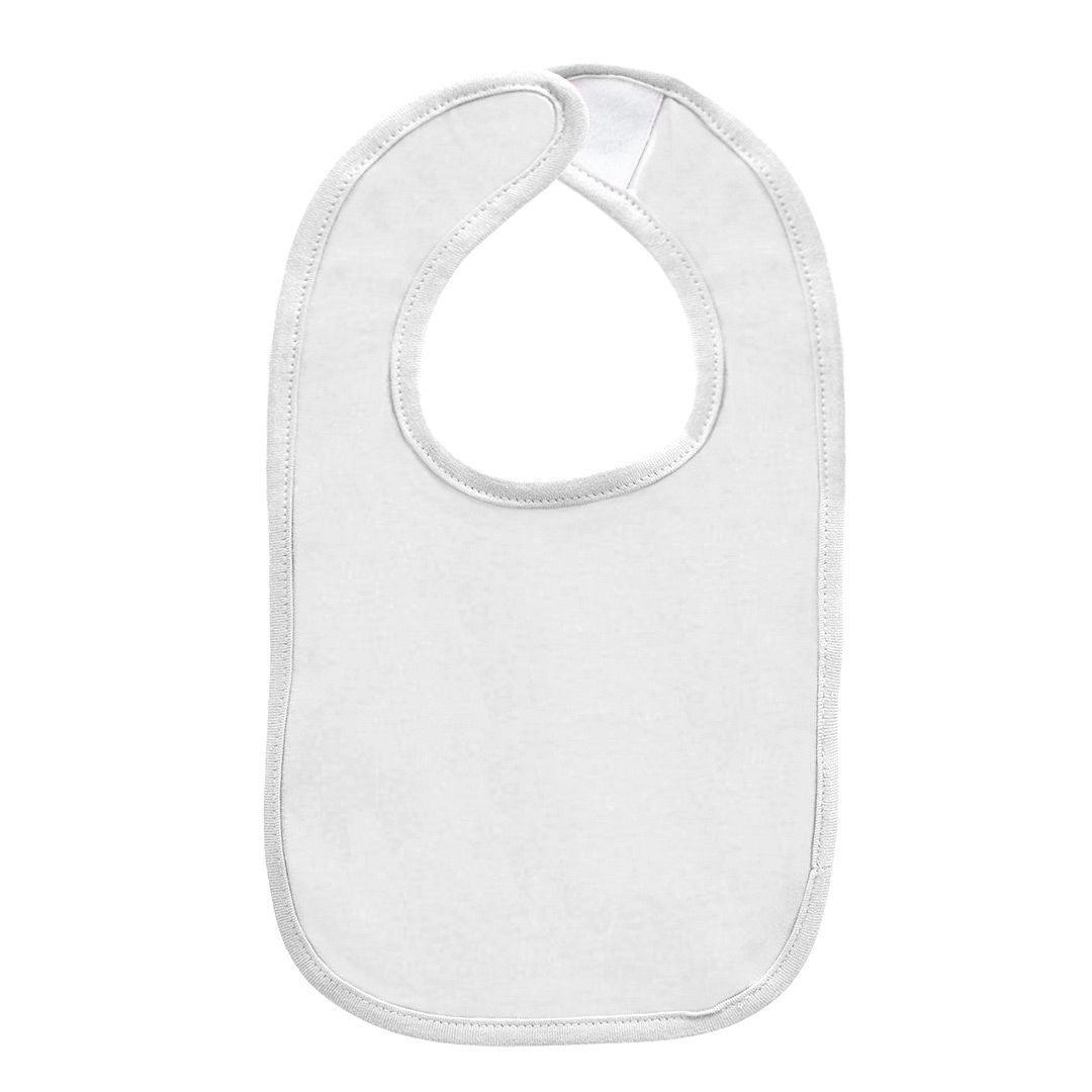 baby girls heather gray monogrammed bib